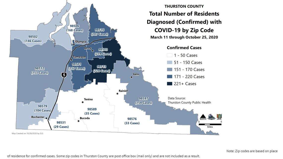Thurston County reports 12 new COVID-19 cases, 3 more deaths Tuesday