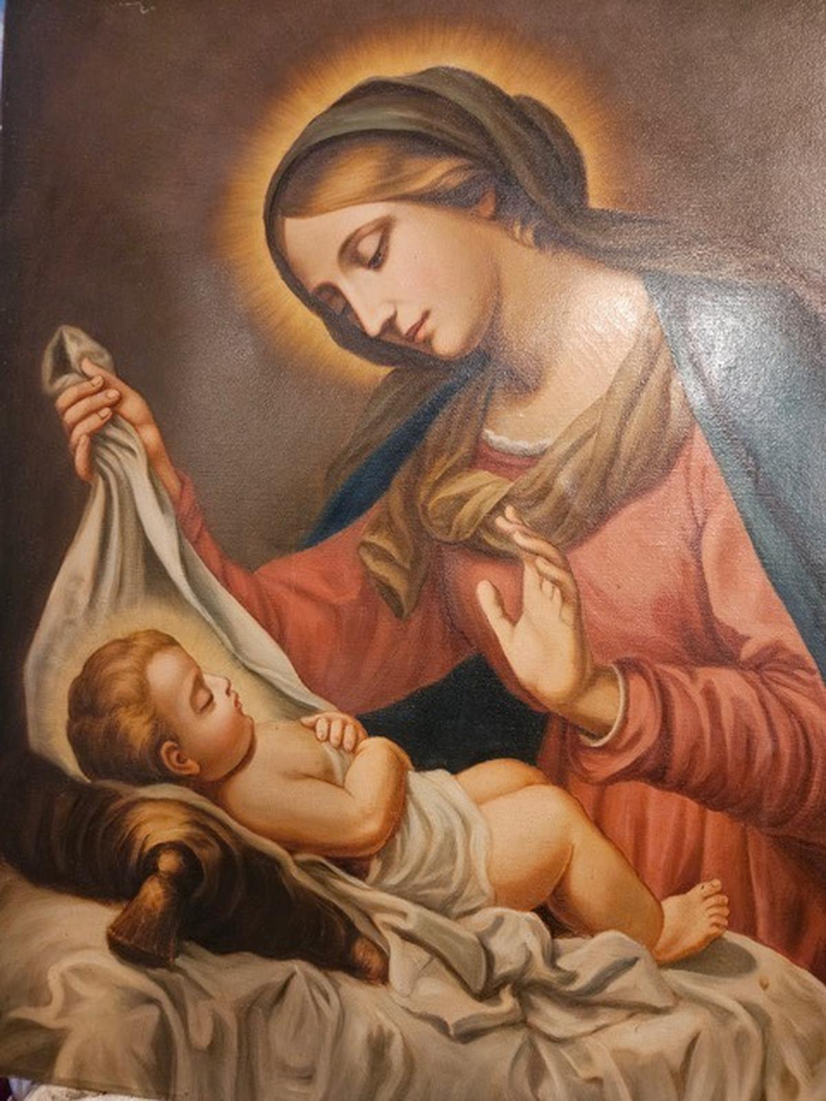 A painting of the Madonna with the baby Jesus, from Dorothy’s husband’s home about 1915.
