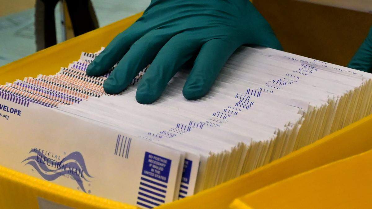 Photo from the Aug, 1 vote tallying at the Thurston County Ballot Processing Center.