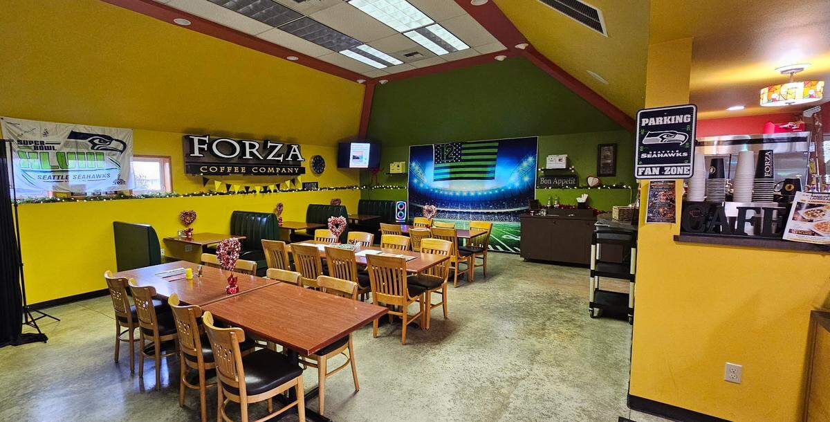 An interior view of Forza Coffee Co. in west Olympia.