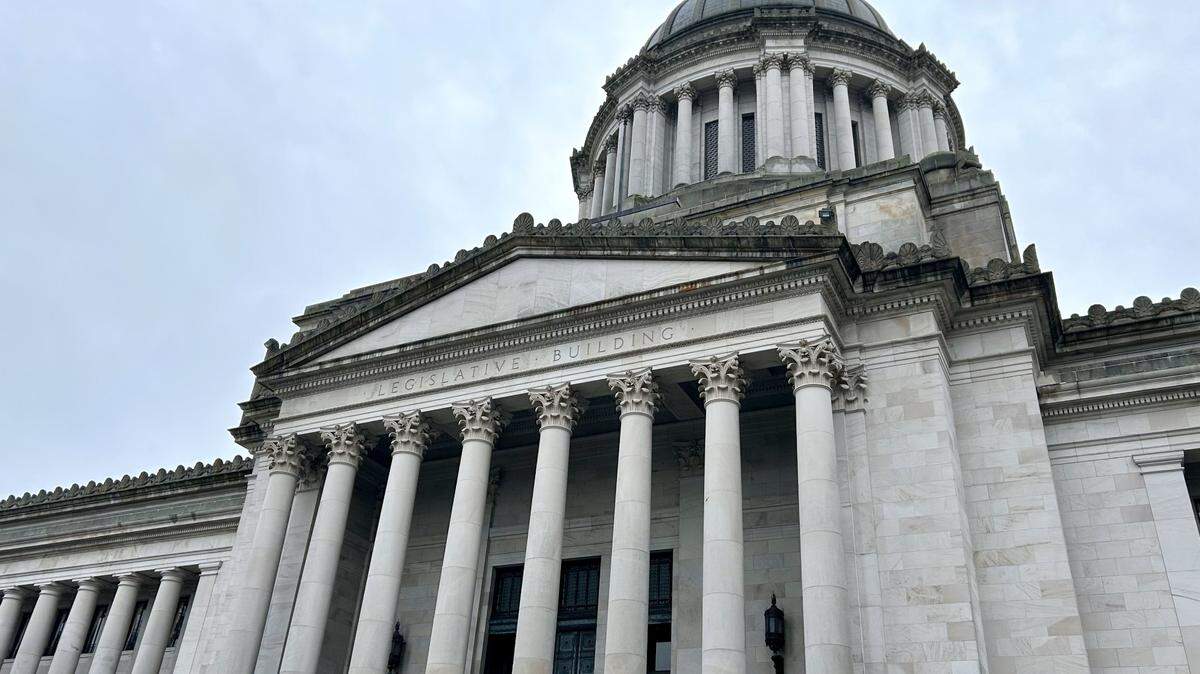 The Washington state Capitol building in Olympia is pictured on Dec. 27, 2024. 