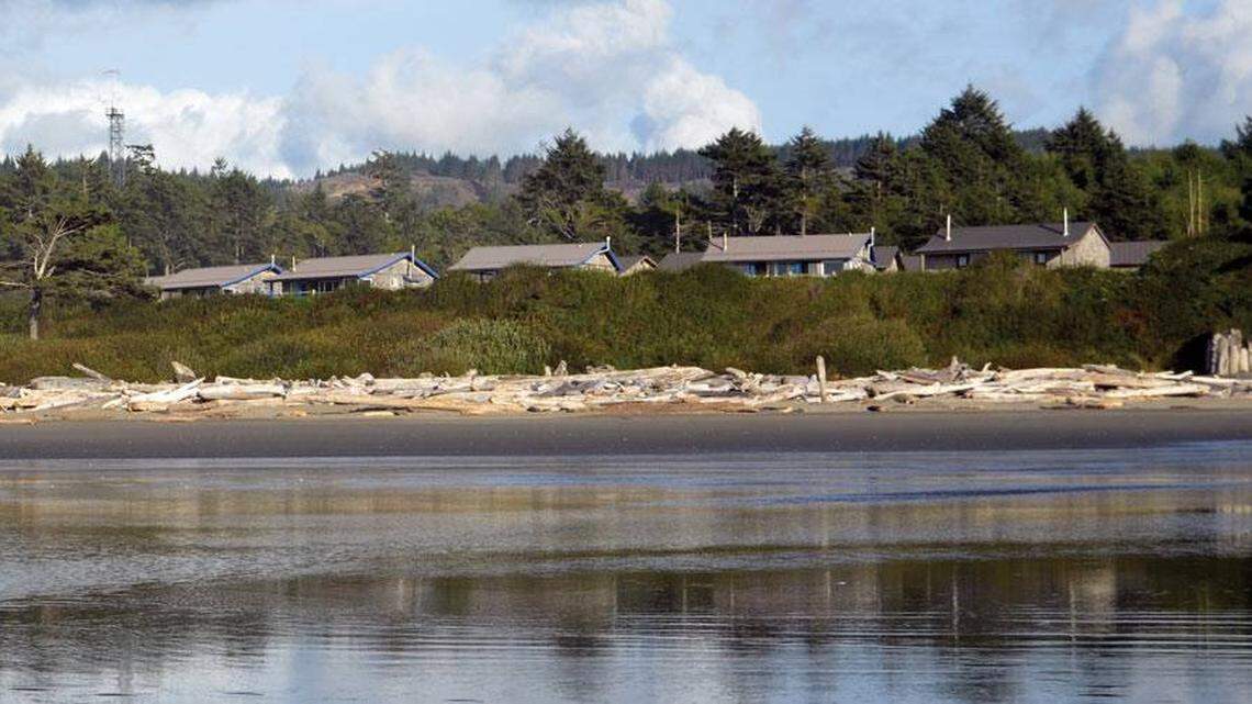 Olympic National Park has hired a Port Angeles contractor to tear down 10 cabins surrounding Kalaloch Lodge on the Pacific coast because beach erosion has made them unsafe, the park announced this week.