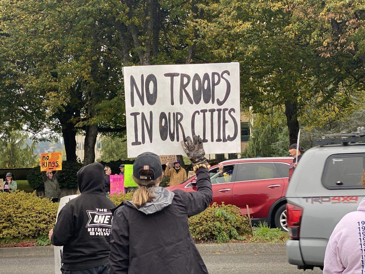 President Trump’s threat to send troops into Portland was a clear motivator for some of the people attending Saturday’s rally.