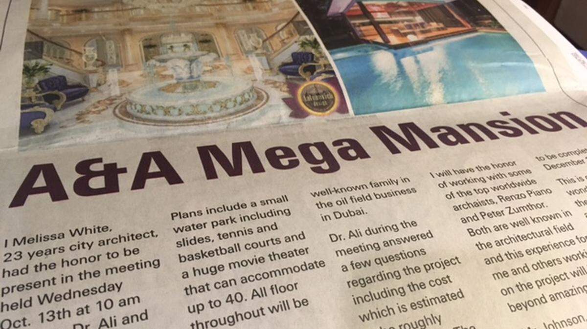 The “A&A Mega Mansion” advertisement that appeared in the Sunday, Oct. 17 edition of The Olympian.