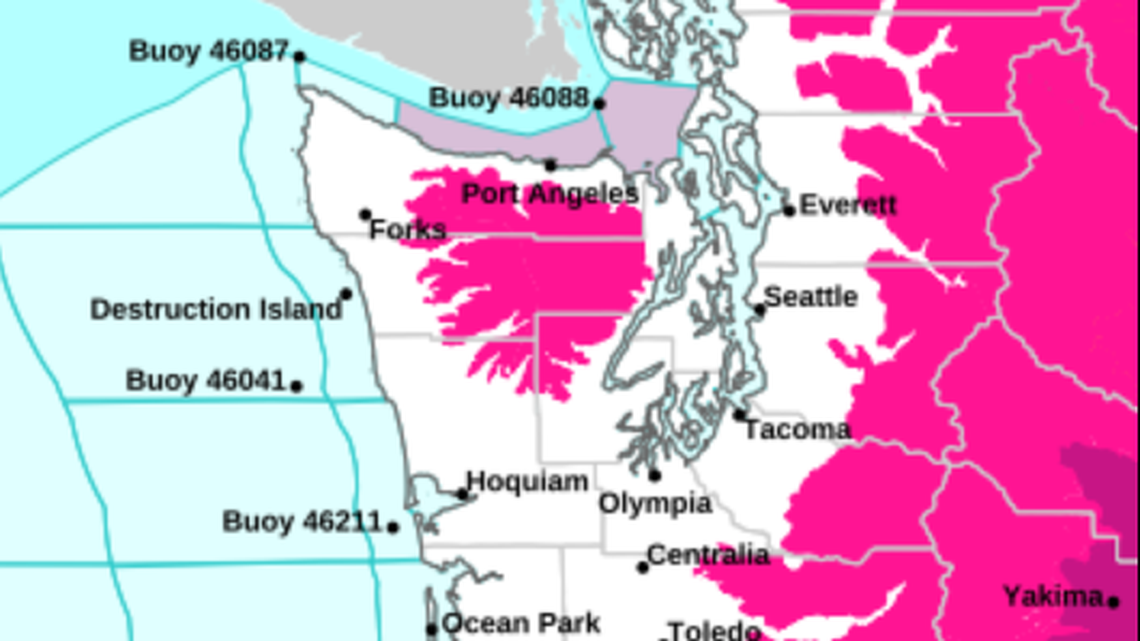 A red flag warning was issued for the region on Tuesday afternoon. The warning runs through 11 p.m. Wednesday.