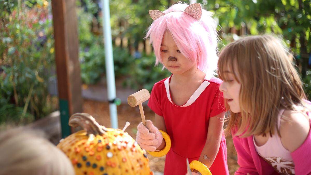 Pumpkin pounding is part of the fun at the Hands On Children’s Museum’s Boo Bash, happening Oct. 25-31.