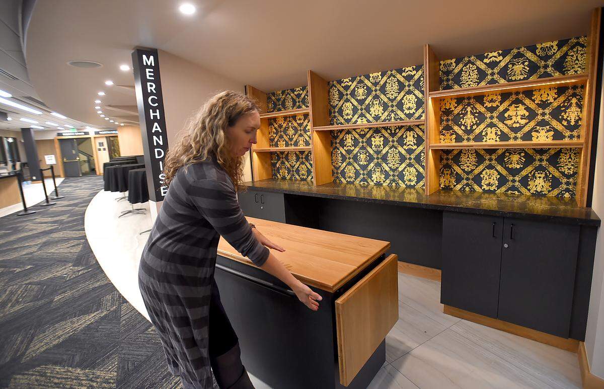 Executive director Jill Banes gives a tour of the recently renovated Washington Center for the Performing Arts in Olympia. One new addition is the merchandise section that offers a dedicated sales area.