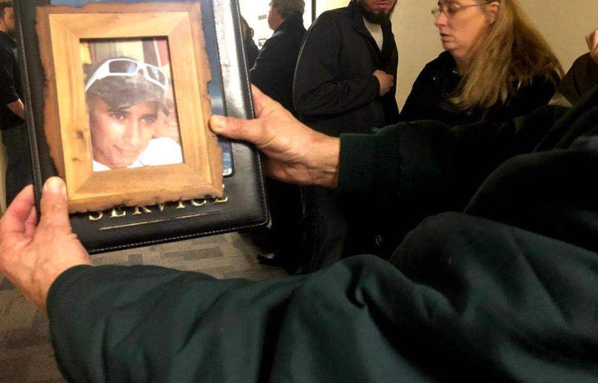 Nick Olson was 25 when he was shot and killed by his roommate, Logan Ochoa. Olson’s father brought this photo of his son to Ochoa’s sentencing.