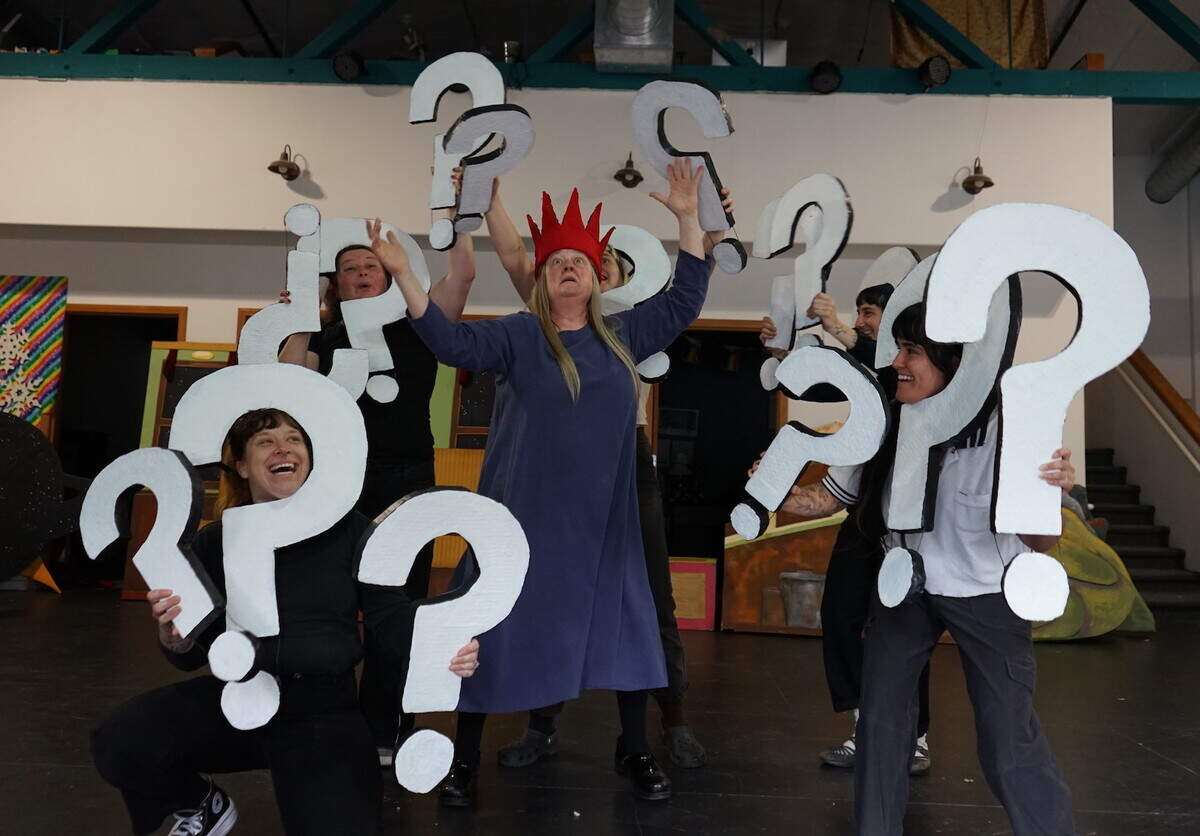 Elizabeth Lord plays the Chief Imperial Emperor the Great in String and Shadow Puppet Theater’s “Or So It Would Seam.”