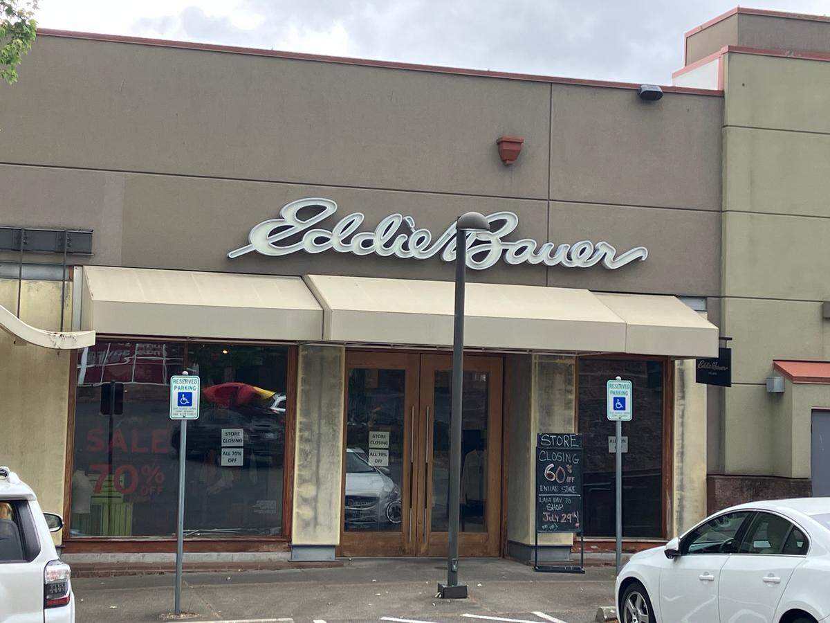 Eddie Bauer is closing its west Olympia store at the end of July.