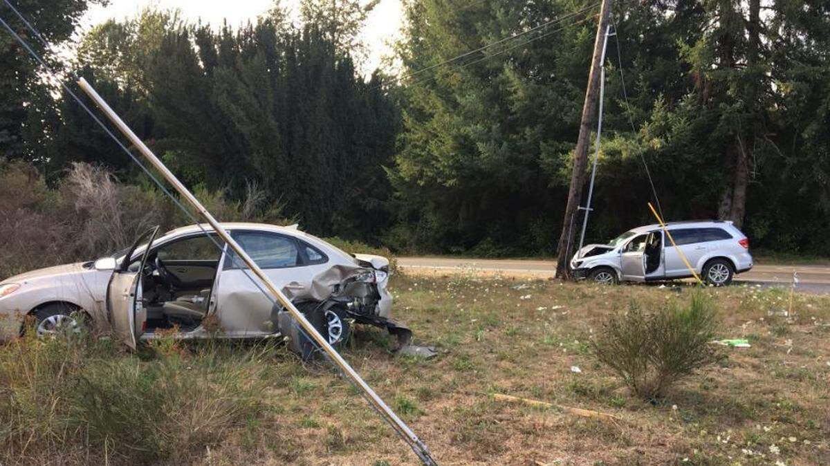 Washington State Patrol says two people were injured and one was arrested after Wednesday’s crash on 93rd Avenue Southwest in Tumwater.