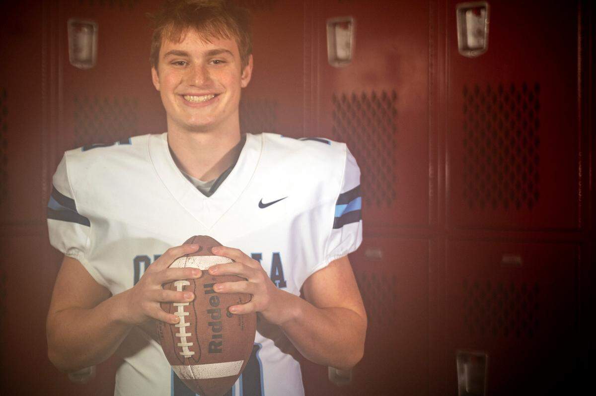 Olympia’s Gabe Downing photographed at Mount Tahoma High School on Monday, Dec. 20, 2021.