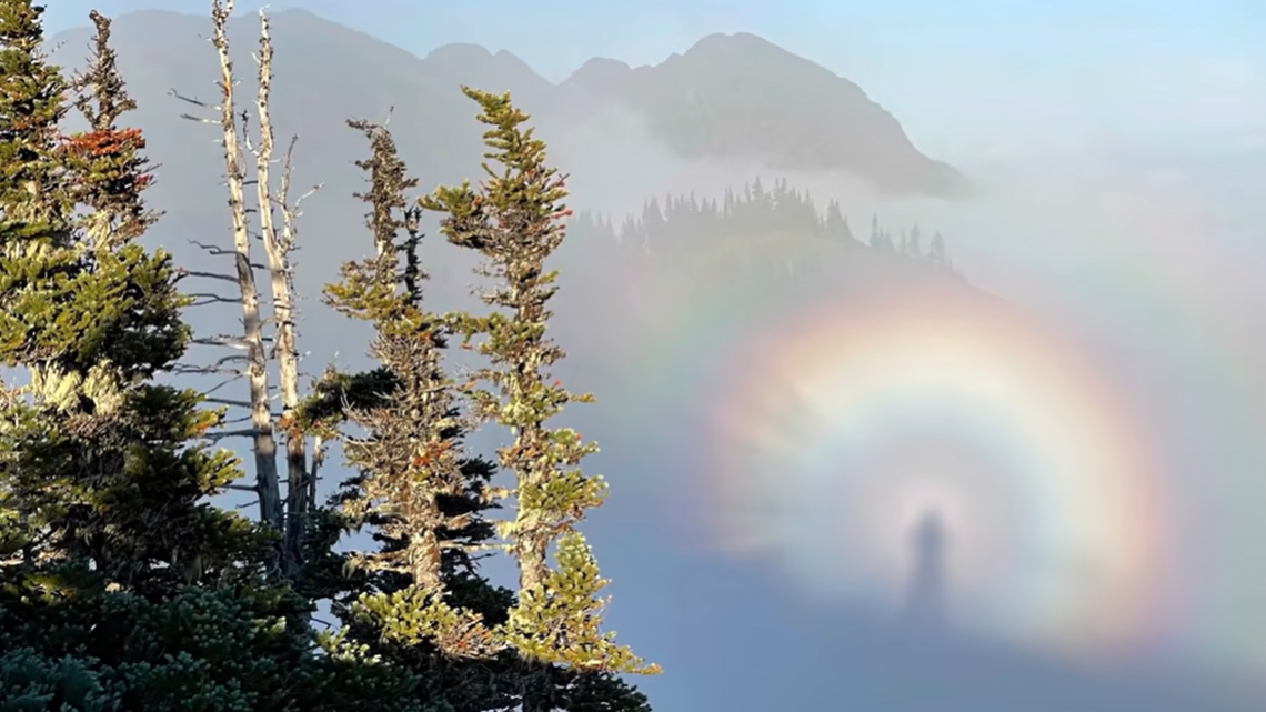 A hiker spotted a Brocken spectre on Oct. 11 at Hurricane Ridge at Olympic National Park.