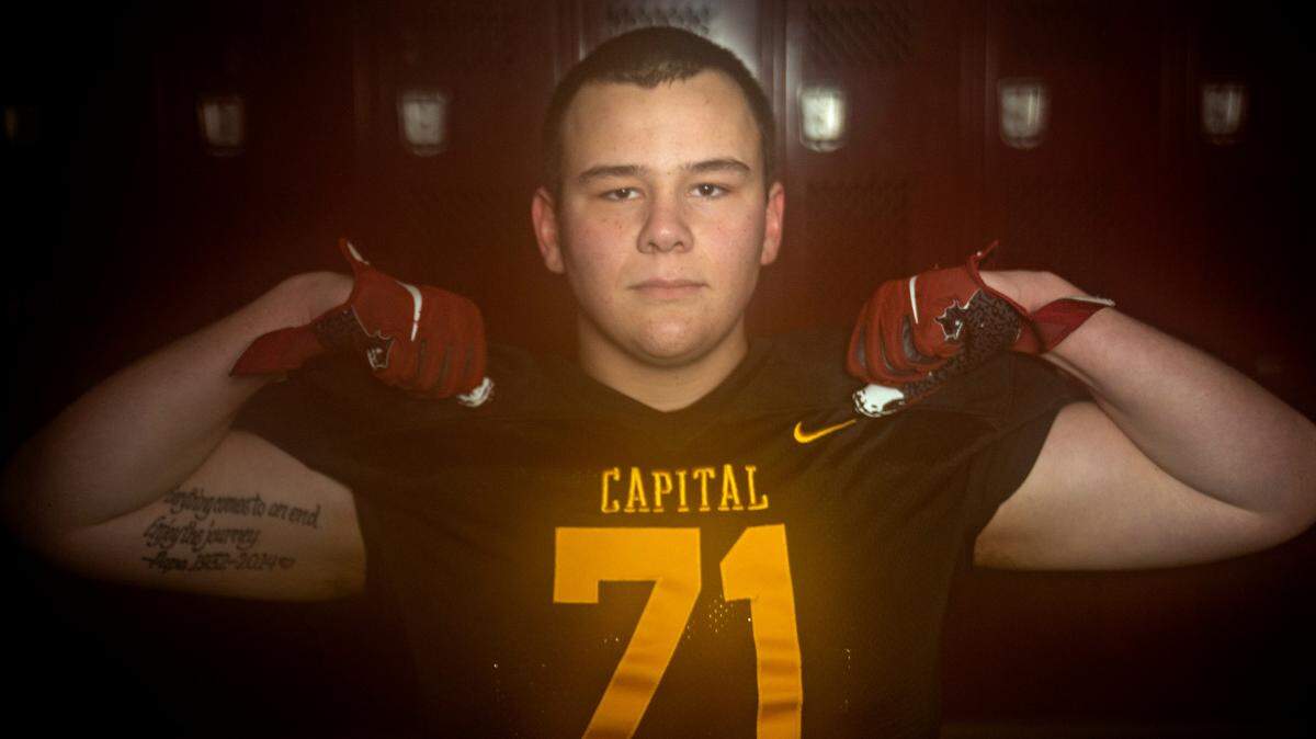 Capital’s Cooper Carlson photographed at Mount Tahoma High School on Monday, Dec. 20, 2021.