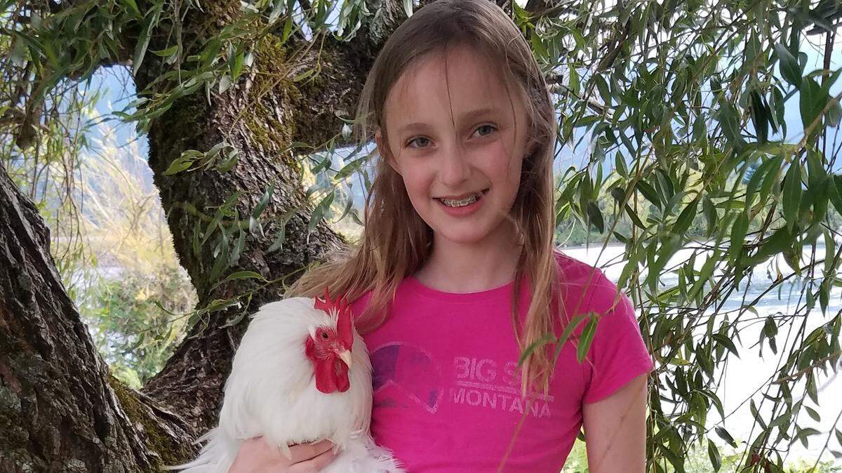 “He is sweet, fluffy and really gentle,” said 10-year-old Cora Shieder of Duvall about Fabio, a rooster that will appear at Friday’s Animal Video Festival at Lacey Timberland Library.
