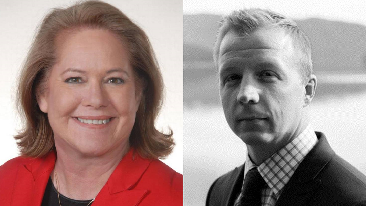 Mary Hall, left, and Stuart Holmes