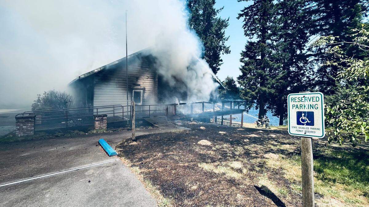 MacKinnon Lodge, the primary meeting space at the Gwinwood Retreat Center on Hicks Lake in Lacey, was destroyed by fire July 4.