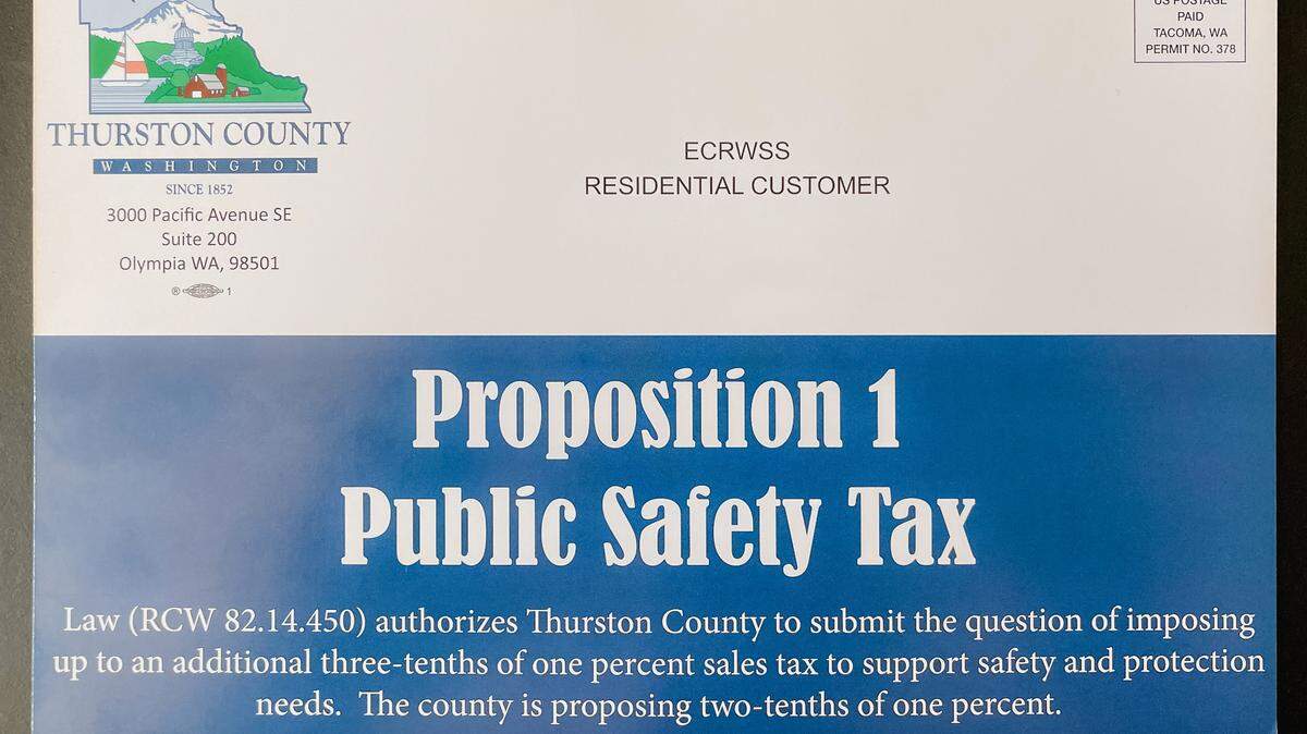 A copy of a mailer Thurston County sent out to residents on Oct. 16. It includes information about a so-called “Public Safety Tax,” a new two-tenths of 1% sales and use tax that would provide primarily fund local law enforcement as well as prosecution, public defense services and election security. Voters will decide whether to approve the tax in the Nov. 7 election.