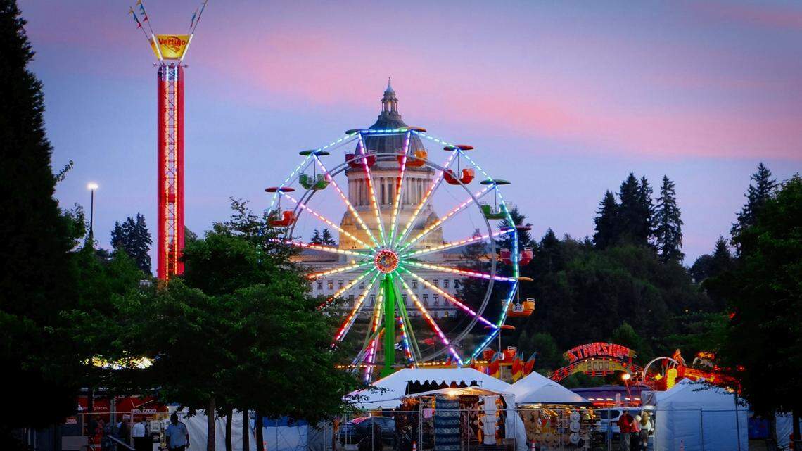 Capital Lakefair with the Capitol in the background.
