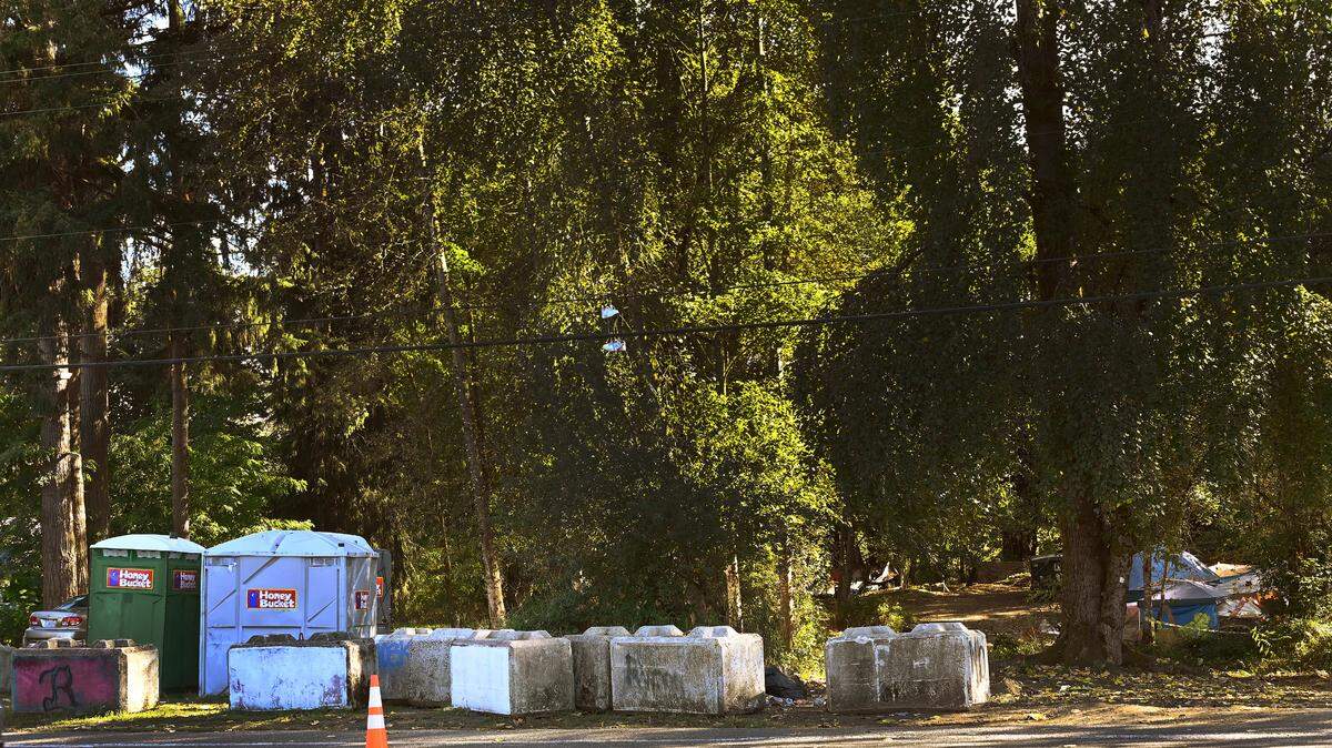 The City off Olympia along with a selected contract construction company have initiated a self-imposed, four week timeline to clean up and clear the homeless encampment nicknamed the Jungle on Olympia’s east side. Photo taken Sept. 24, 2024