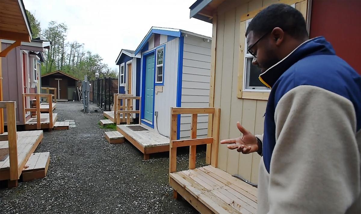 John S. Brown manages Plum Street Village. Brown previously worked at one of LIHI’s tiny home villages in Seattle.