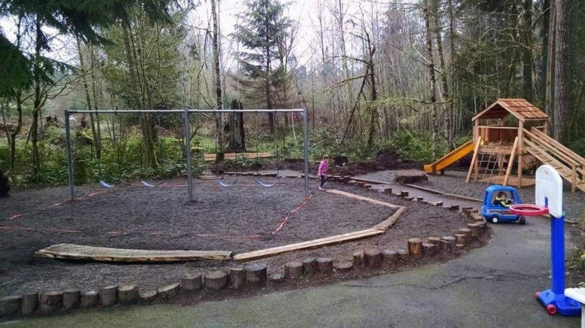 Playground at the Steamboat Island Cooperative Preschool.