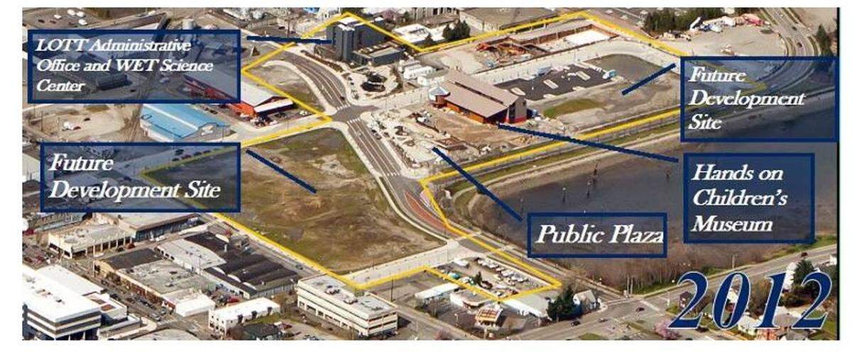 A map of East Bay shows the future Hands on Children’s Museum development site.