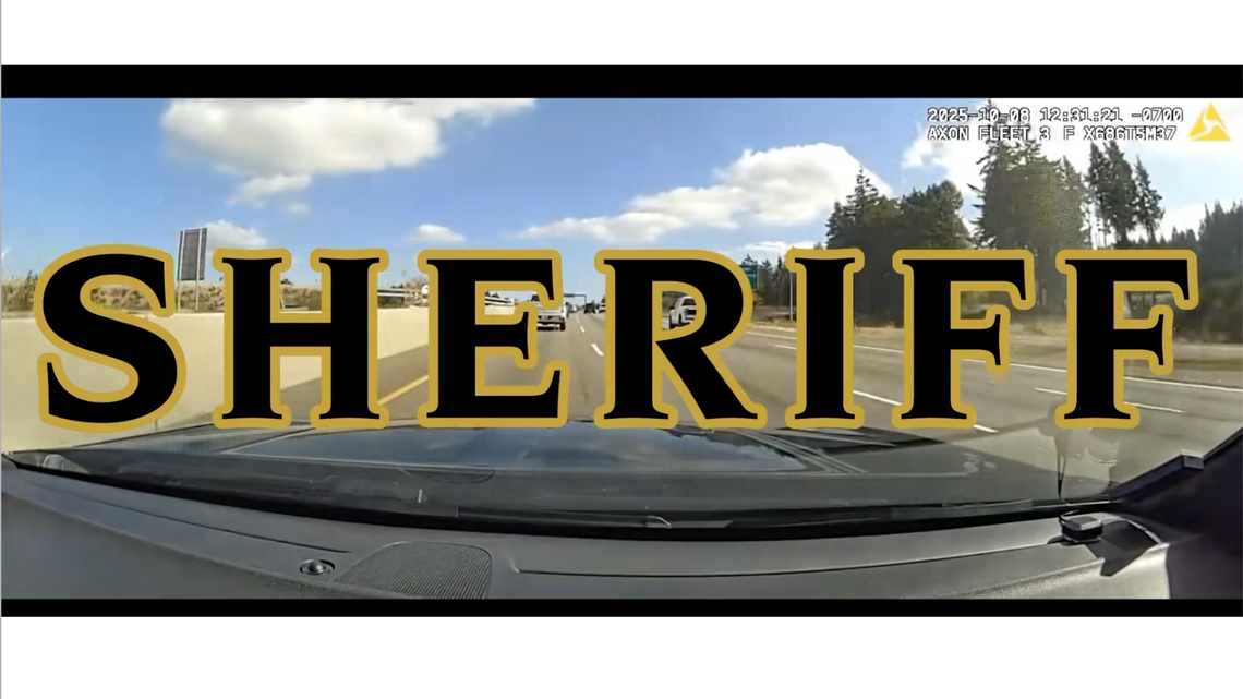 Sheriff Sanders chases domestic violence suspect on I-5 Wednesday