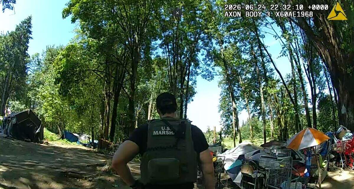 U.S. Marshals searched Olympia’s Jungle encampment June 24–25 and located a girl reported missing from Mesa, Arizona, with help from local and state agencies.