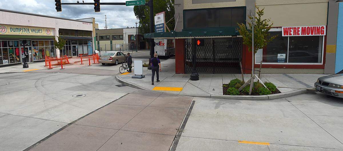 Underhill Plants owner Alden Davis relocated his business from its former location at the corner of Fourth Avenue and Franklin Street to 117 Washington St. because of the impact of construction.