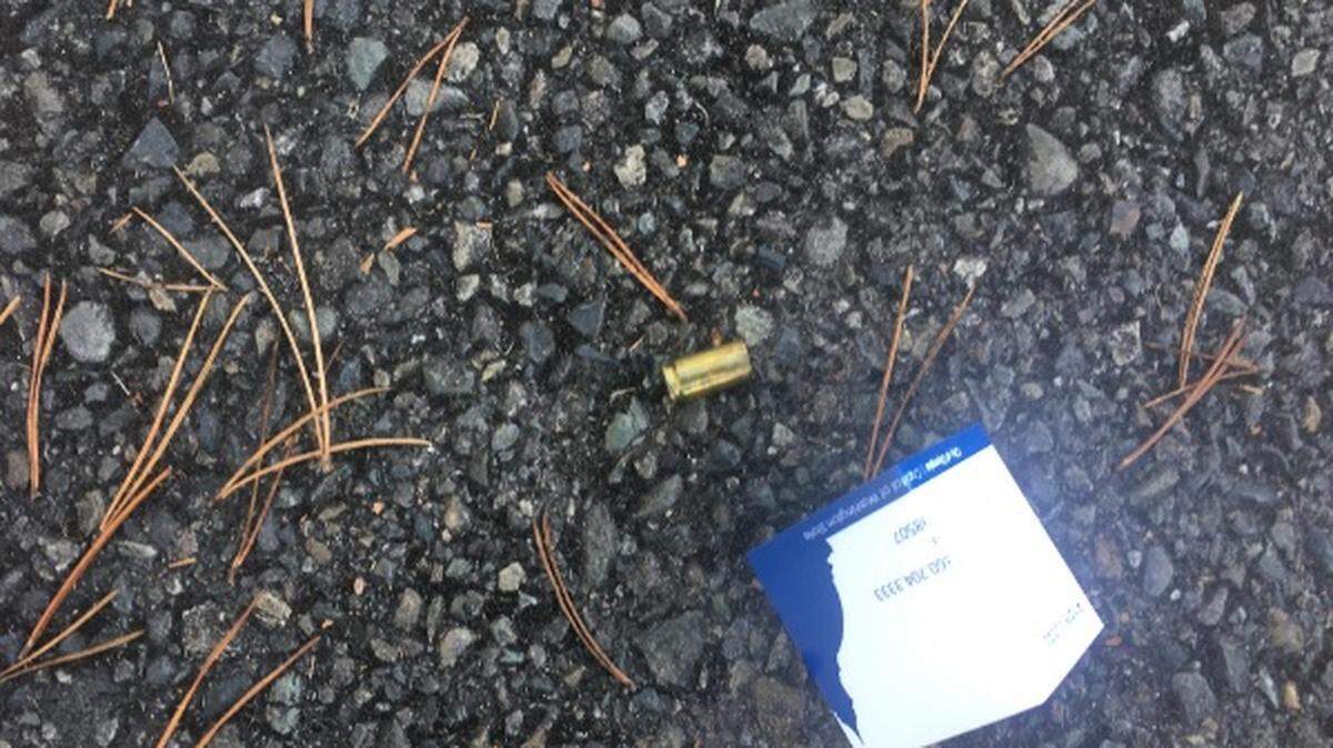 One of the bullet shell casings found the morning of Oct. 12 after a gun was fired from a car near Capital Mall.