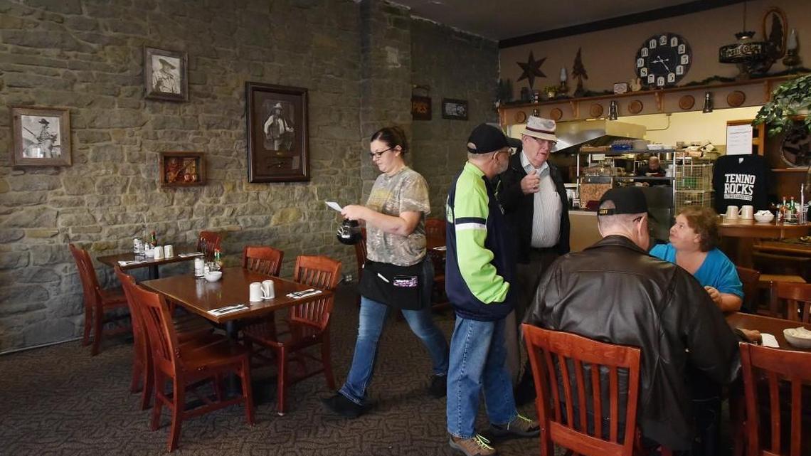Enclosed in a striking stone interior, Tenino's Sandstone Cafe is a popular meeting spot for locals and travelers alike. photo taken Oct 24,2017