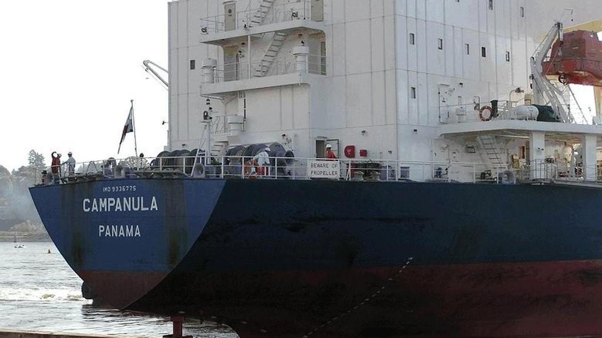 
Campanula left the Port of Olympia on Friday after loading logs during the week.
