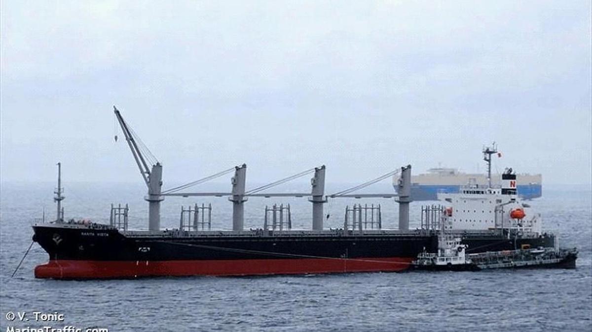 Santa Vista will load logs this week at the Port of Olympia marine terminal.