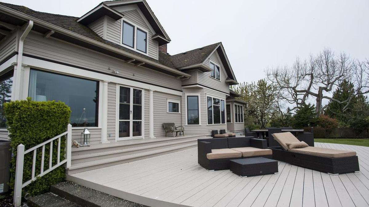 The 4,733 square-foot home was built in 1900 and overlooks Commencement Bay and has views of the Olympic and Cascade mountains. It was listed at nearly $1.3 million.