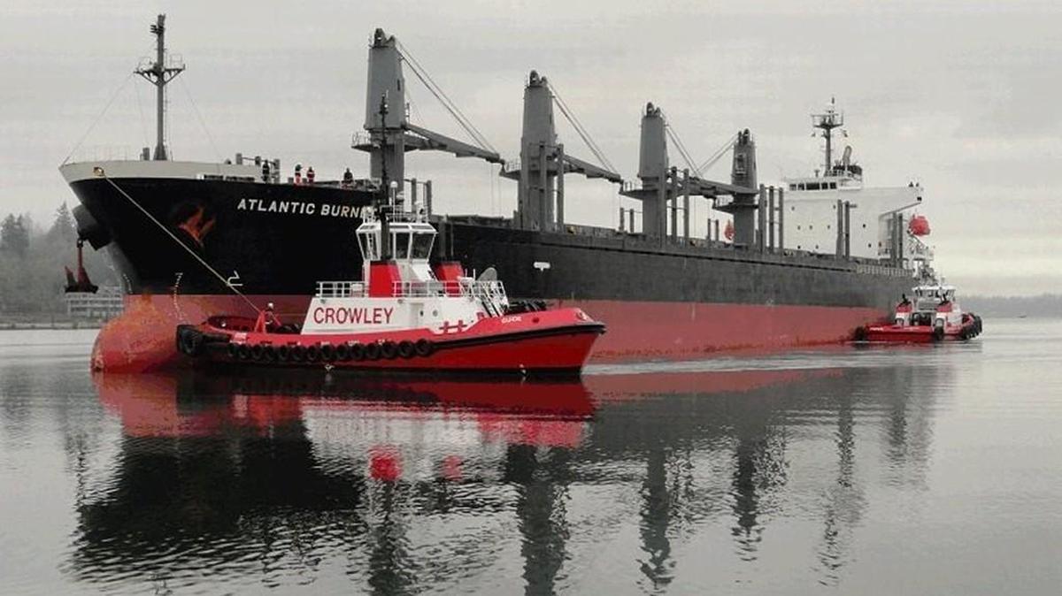 Longview Logger, previously known as Atlantic Burnet, will load logs this week at the port.