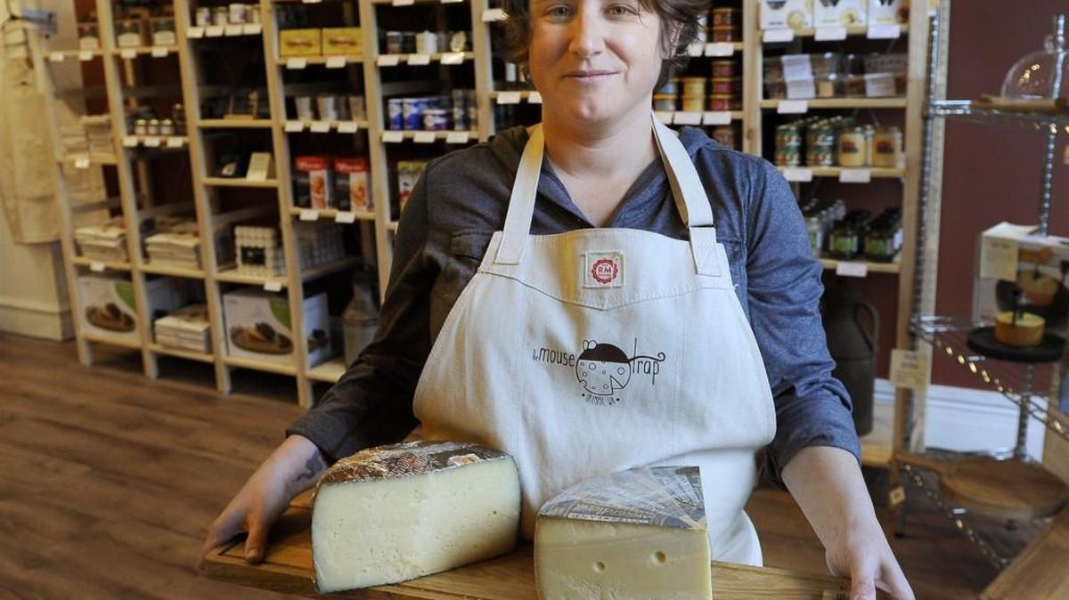 Alex Gouirand, a former faculty member at South Puget Sound Community College, who also was born and raised in France, has opened The Mouse Trap, a new cheese shop in downtown Olympia. Cheeses range from both national and international sources, including Spanish Manchego cheese (left) and Swiss Appenzeller.