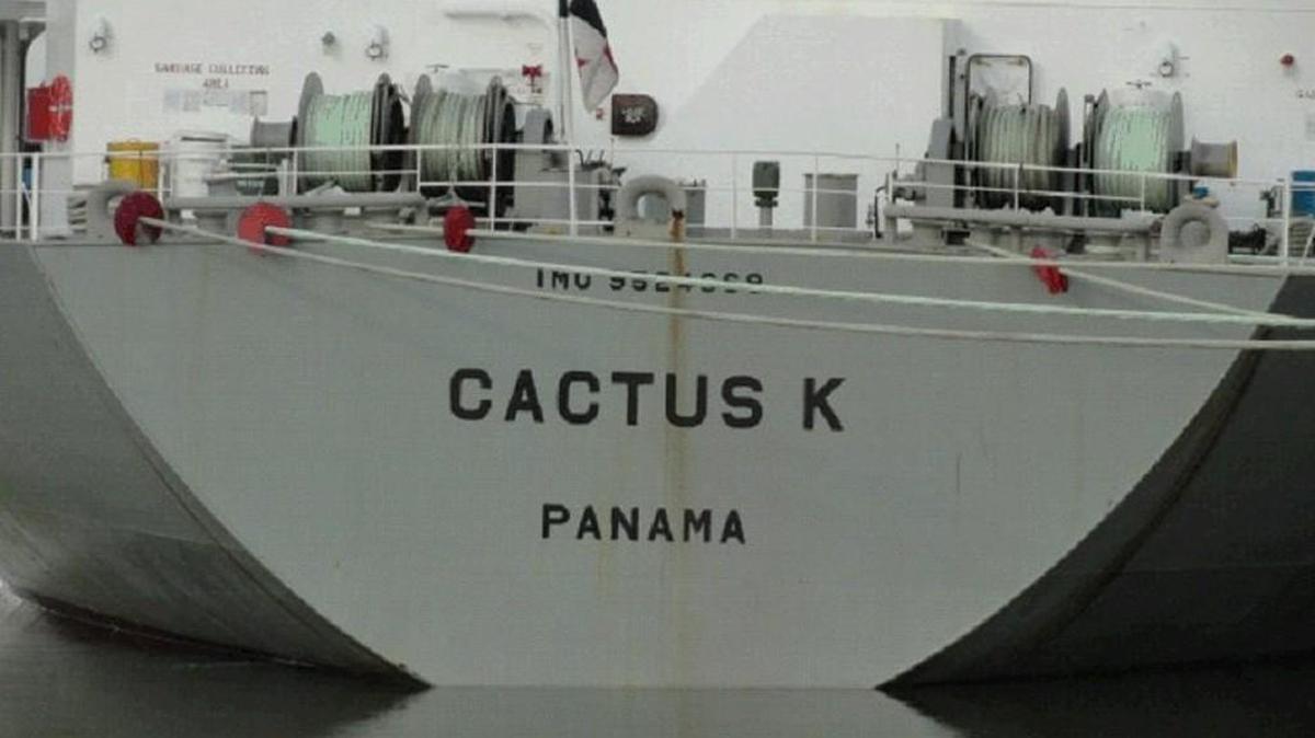 Cactus K will load logs this week at the Port of Olympia.