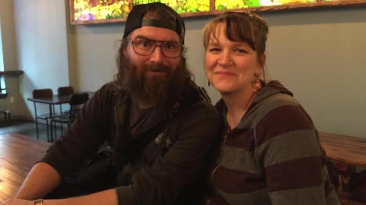 Nate and Sara Reilly, owners of Darby’s Cafe and Three Magnets Brewing Co. in Olympia, sit in an area of the brewery that will soon be transformed into a new space for the cafe.