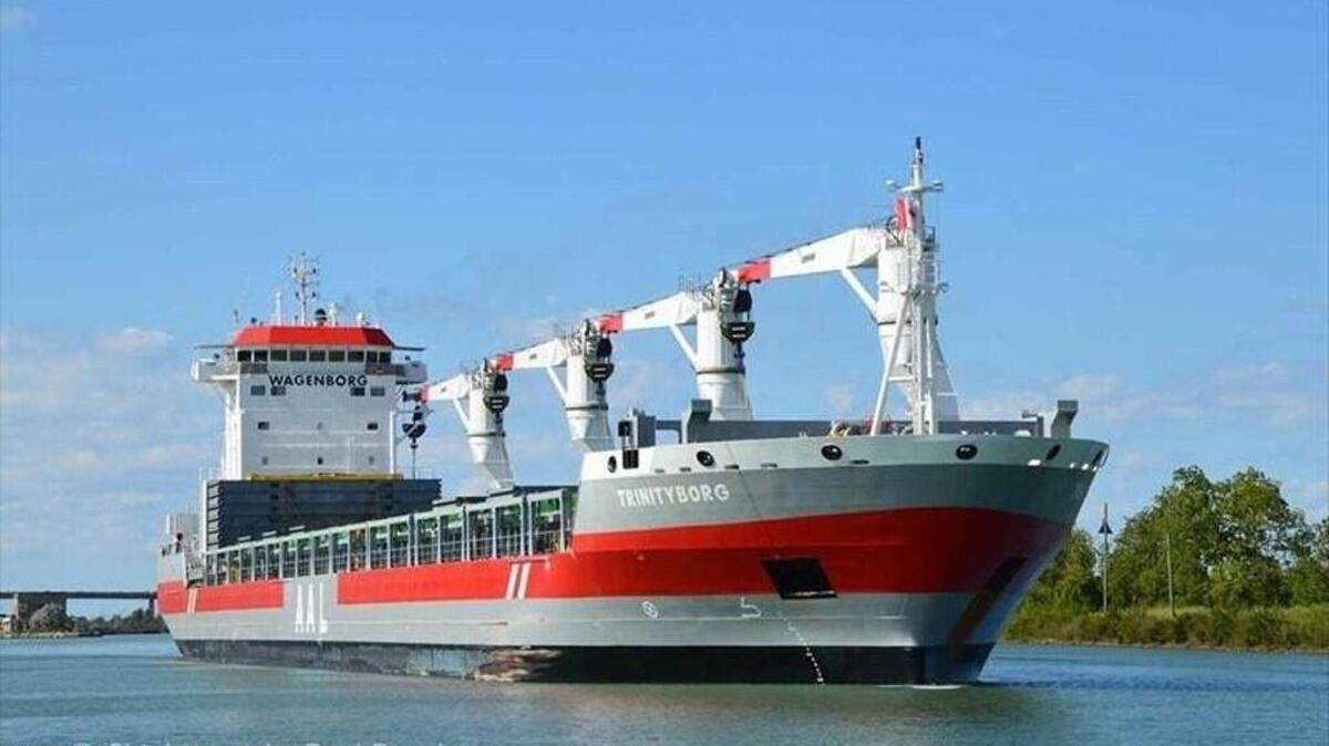 Trinity Borg arrives Friday morning at the Port of Olympia to unload gold ore from Northern Ireland.