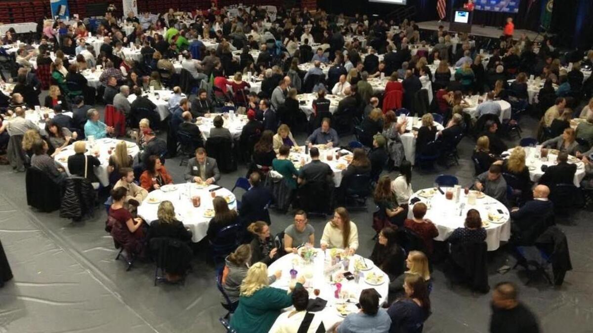 More than 400 people attend The Olympian Best of South Sound awards event at Saint Martin’s Marcus Pavilion in Lacey. The awards were announced during a Thurston County Chamber of Commerce luncheon.
