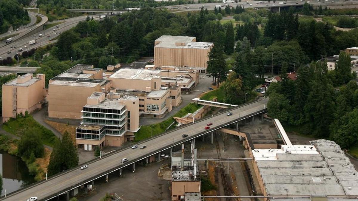 An aerial photo of the former Olympia brewery. This property is now owned by Chandulal Patel of Tumwater Development LLC.