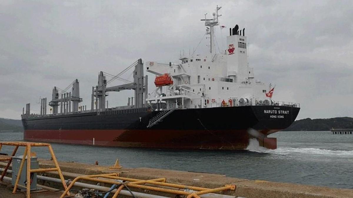 Naruto Strait will load logs this week at the Port of Olympia.