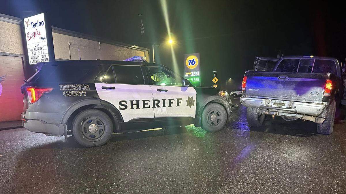 A long pursuit through Thurston County the morning of Friday, Jan. 26, finally ended in Tenino.