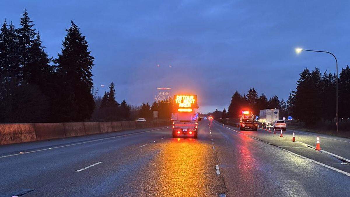 An SUV and a sedan, occupied by a total of three people, were involved in a Sunday morning wrong-way crash near the Scatter Creek rest area.
