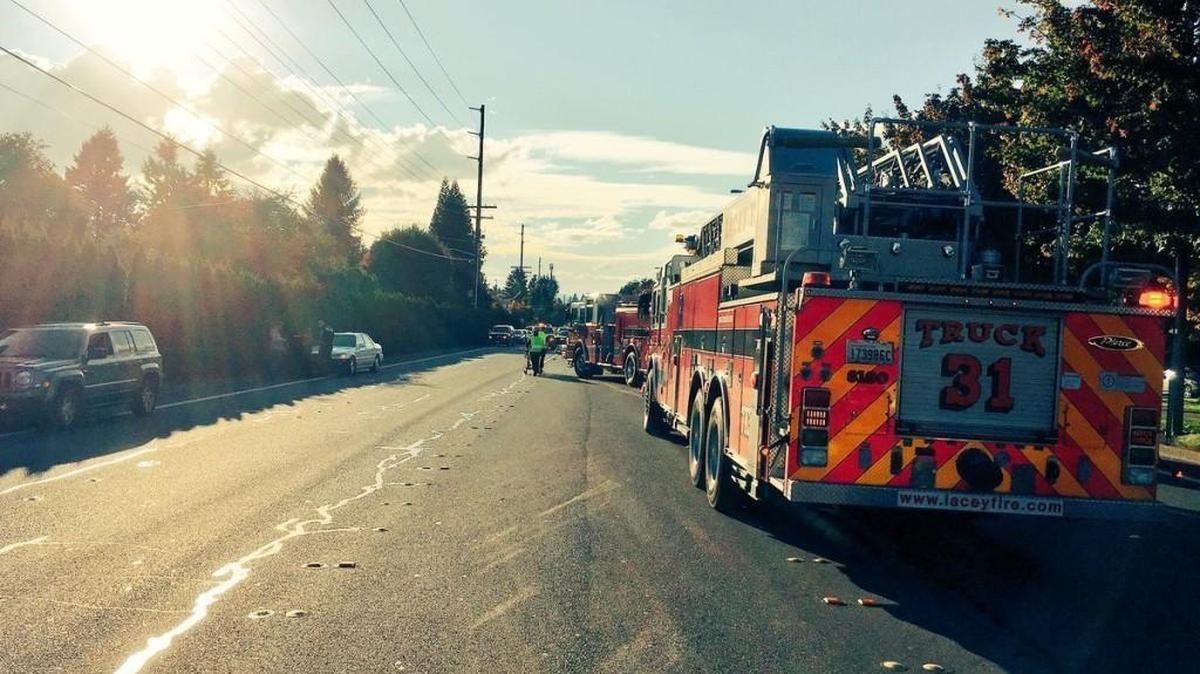 Lacey Fire District 3 responded to a recent crash near Yelm Highway and College Street.