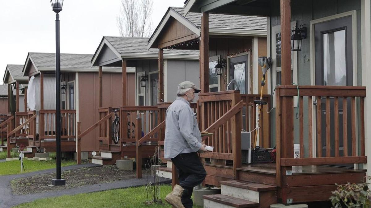 
Byron Thorp views his move to Quixote Village as a life-saver, helping him to break away from a drug habit.

