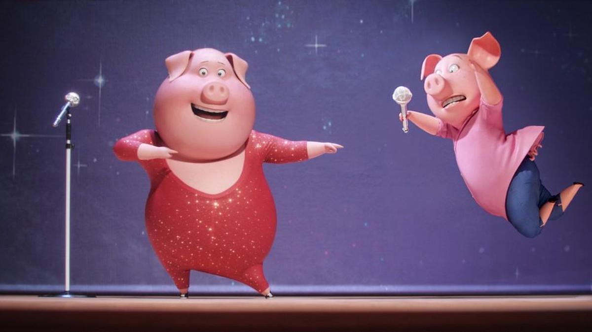 Gunter, voiced by Nick Kroll, left, and Rosita, voiced by Reese Witherspoon, in a scene from "Sing." The film will be screened at Tumwater’s free, family friendly outdoor cinema series on Friday night.