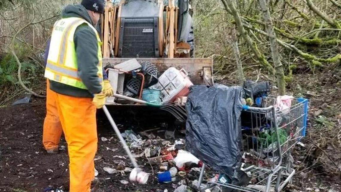 A Yelm cleanup of a homeless camp last Thursday has sparked outrage on the city’s Facebook page.