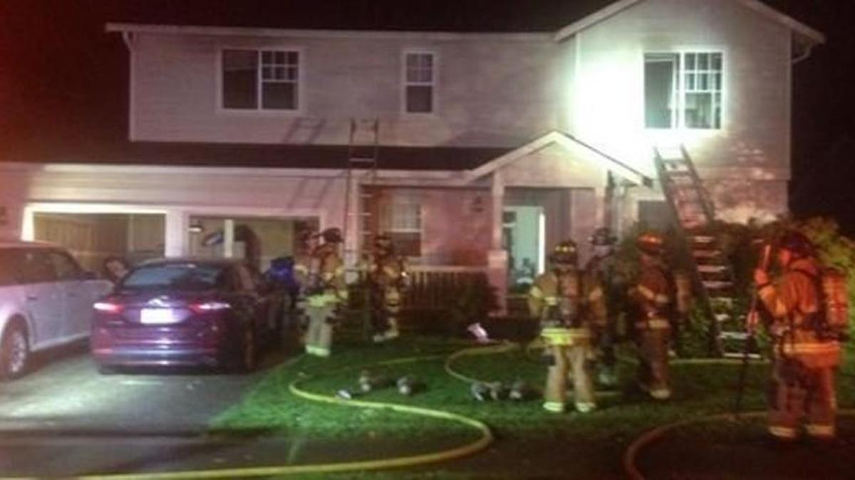 A suspected electrical fire damaged a home on Blackberry Court in Lacey Thursday evening.